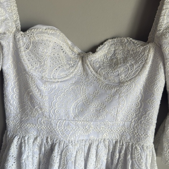 Agua By Agua Bendita Cedro Lace Bustier Mini Dress Small - Picture 7 of 15